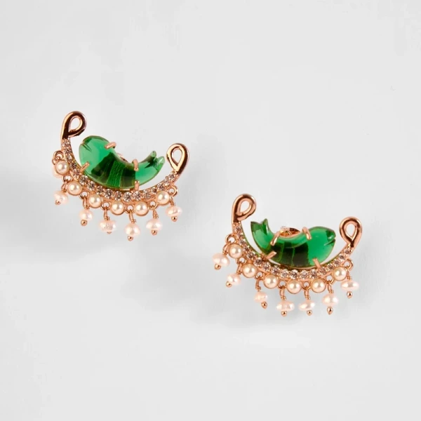 Jade Bloom Stud Earrings